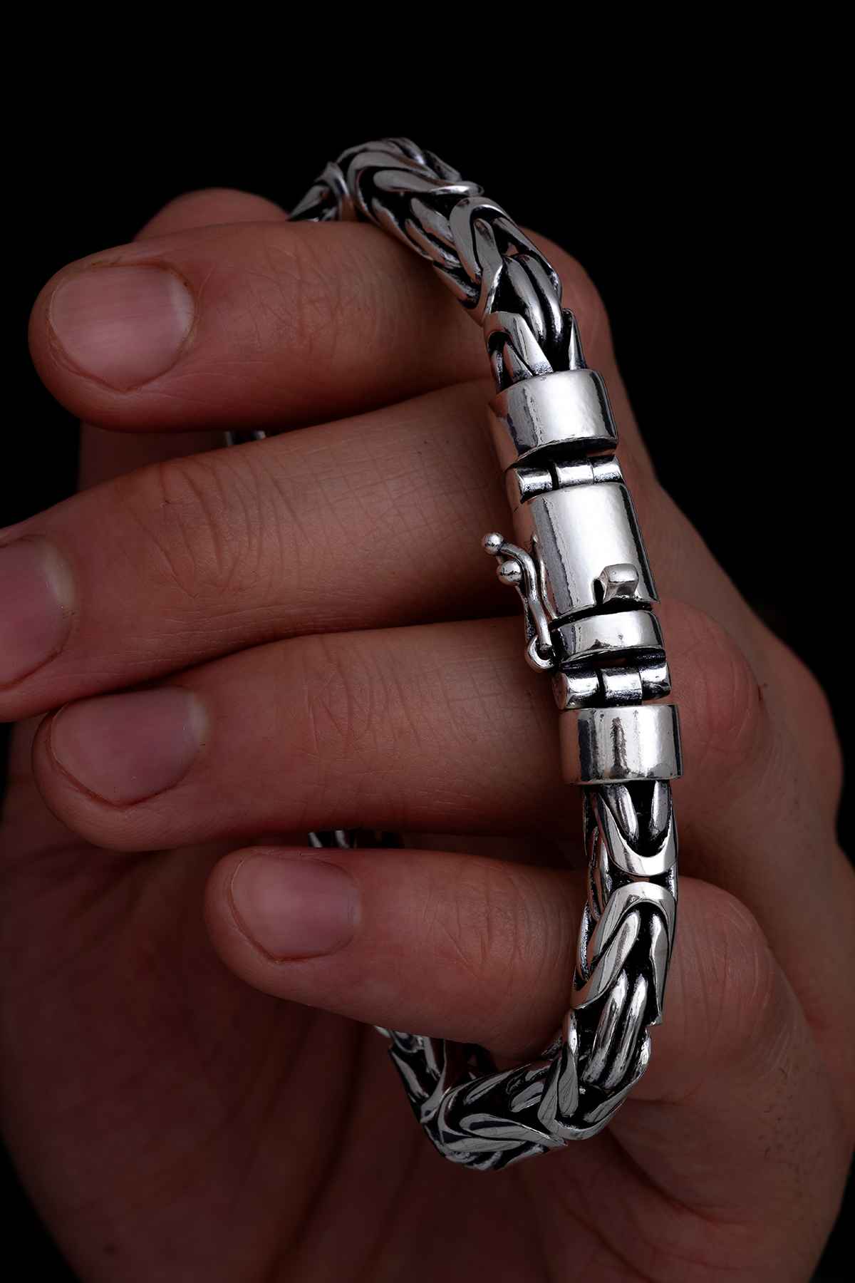 erkek gümüş bileklik