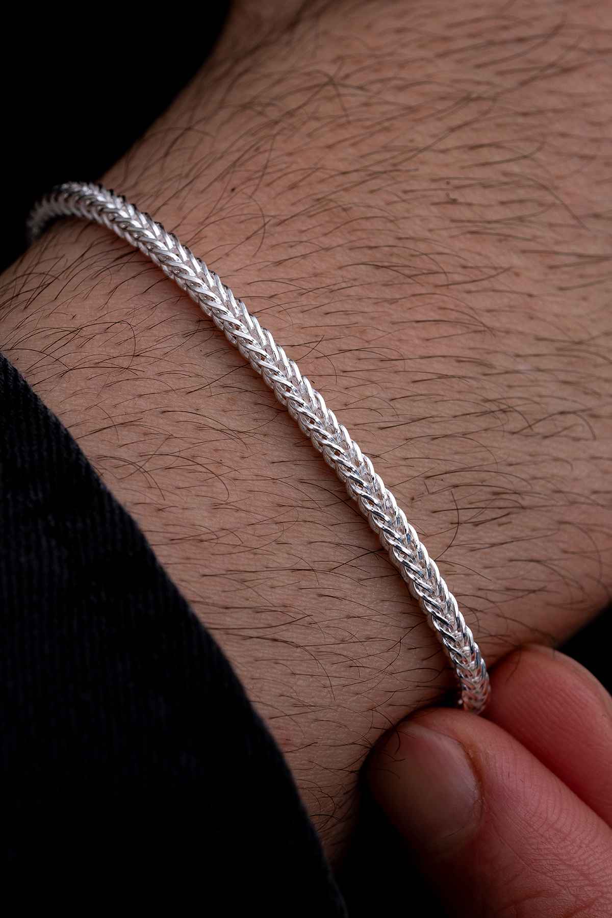 erkek gümüş bileklik