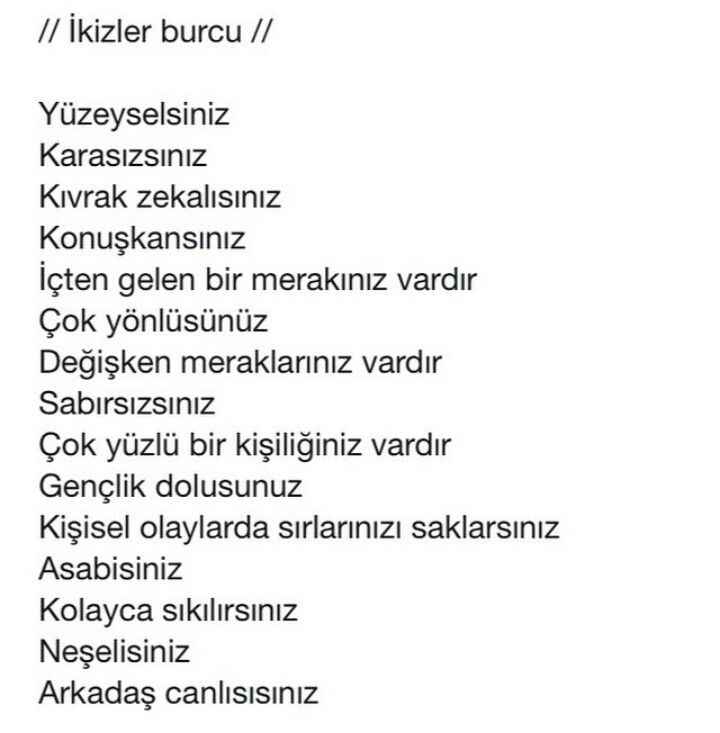 ikizler burcu Özellikleri Nelerdir?